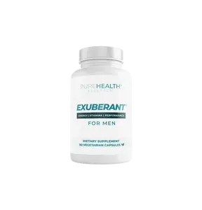 PureHealth Research Exuberant - Men's Performance & Male Power Support for Stamina Over 50 Testo Booster Capsules Supplement Natural Energy Booster for Men's Vitality & Muscle Strength