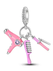 Hair Styling Tool Design Pendant, Fashion Jewelry for Women & Girls, Trendy All-match & Exquisite Jewelry for Jewelry Making