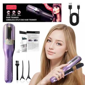 hair edge control trimmer, 1 count multifunctional hair clipper & brush & charging cable, portable diffuser hair trimmer for men & women, electric curler, cordless straightener, hair styling tools, purple, hair styler