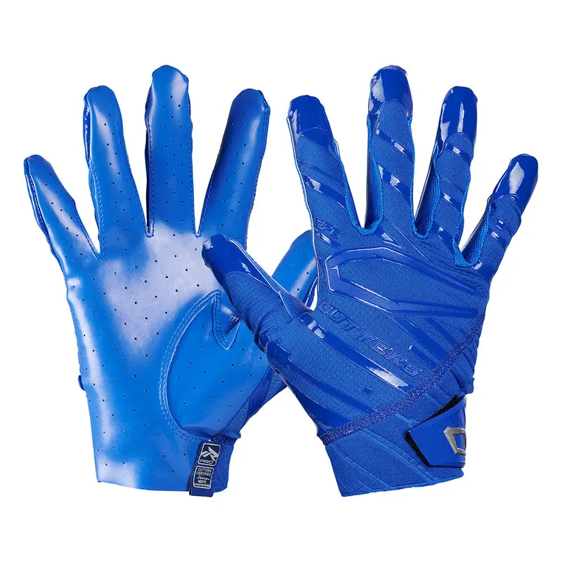 Cutters Rev Pro 6.0 Royal Blue Football Receiver Gloves - Air C-TACK Grip, Lightweight, Breathable, All-Weather Performance, SFIA Specified
