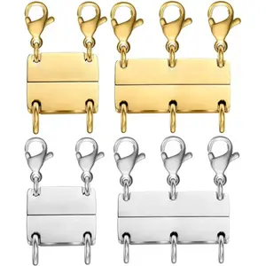 4pcs Jewelry Buckle, Layering Necklace Clasp, Separator For Stackable Necklaces, Jewelry Making Accessories, Great For Birthday Gifts, Valentine'S Day Gifts, Mother'S Day Gifts