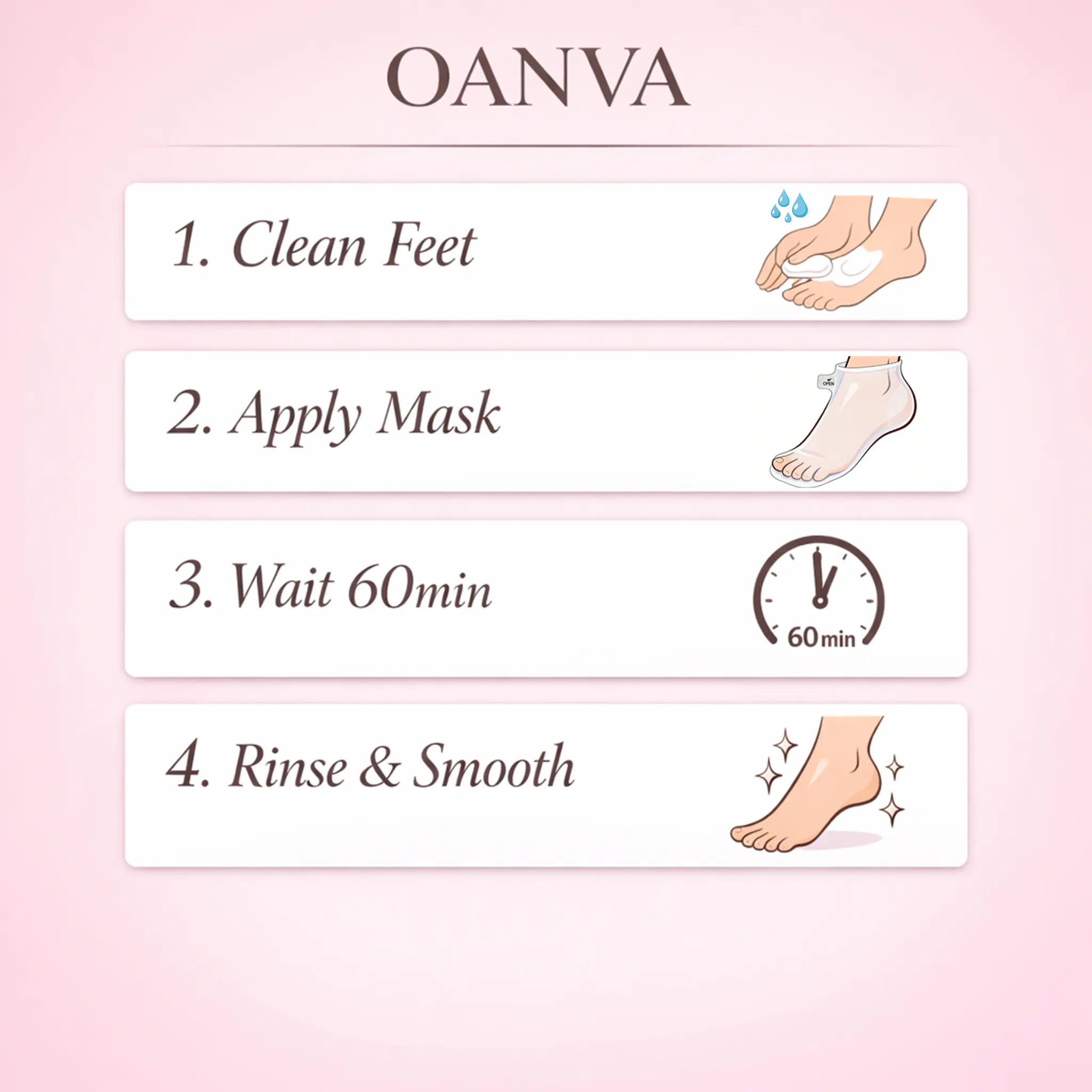 OANVA Foot Peeling Mask 3 Pack Repairs Heels & Removes Dry Dead Skin Callues for Baby Soft FeetAvocado oil & Coconut oil Exfoliating Foot Peel Mask for Dry Cracked Feet