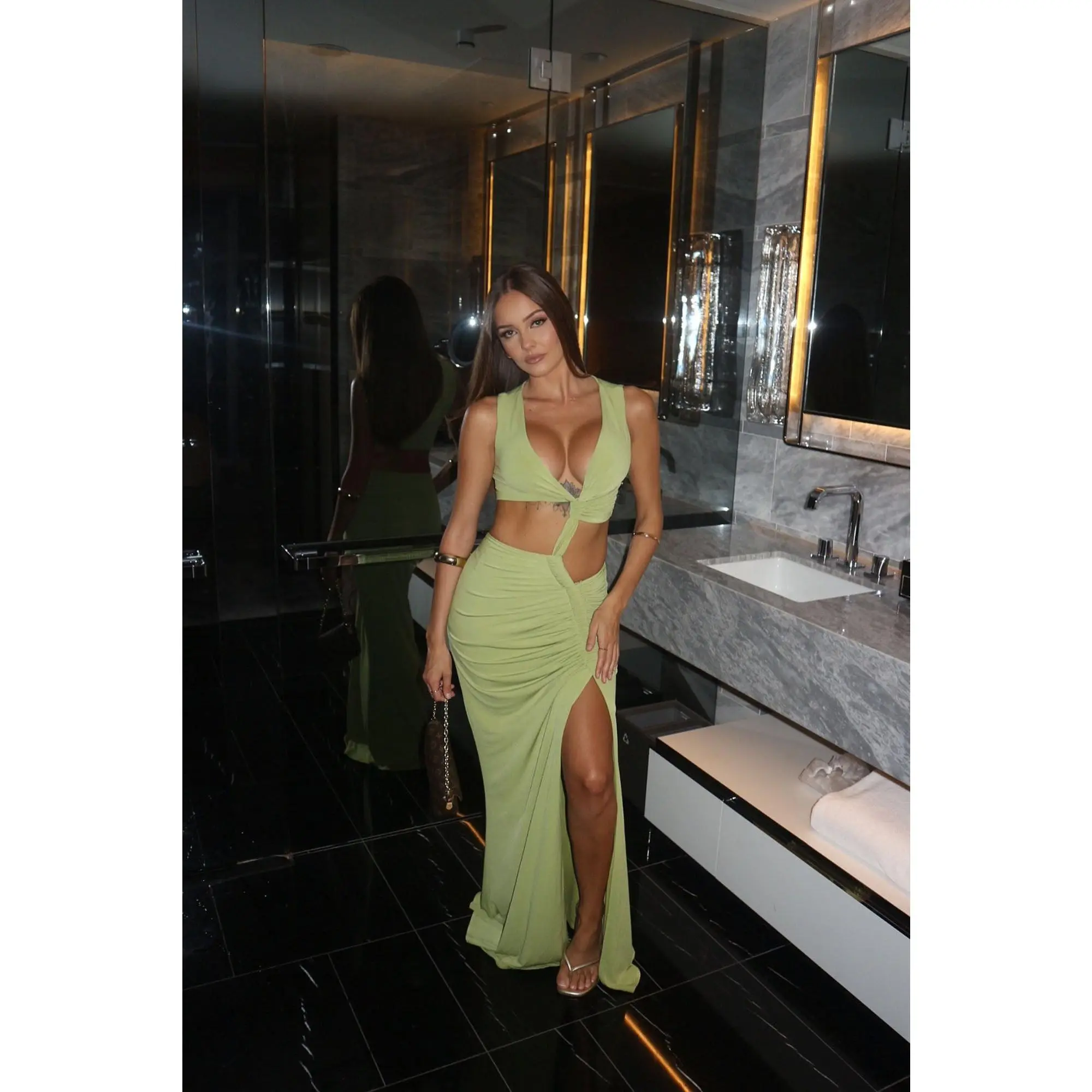 Classic And Fantastic Maxi Dress - Chartreuse