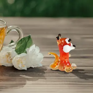 Squirrel Figurine, Mini Glass Murano Quality Lampworking Glass Figurine, Hand Made In Ukraine, A Great Addition To Your Collection