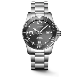 "Hydroconquest" - Stainless Steel Diver's Watch w/Sunray Gray Dial - Automatic - 41mm - Small Box
