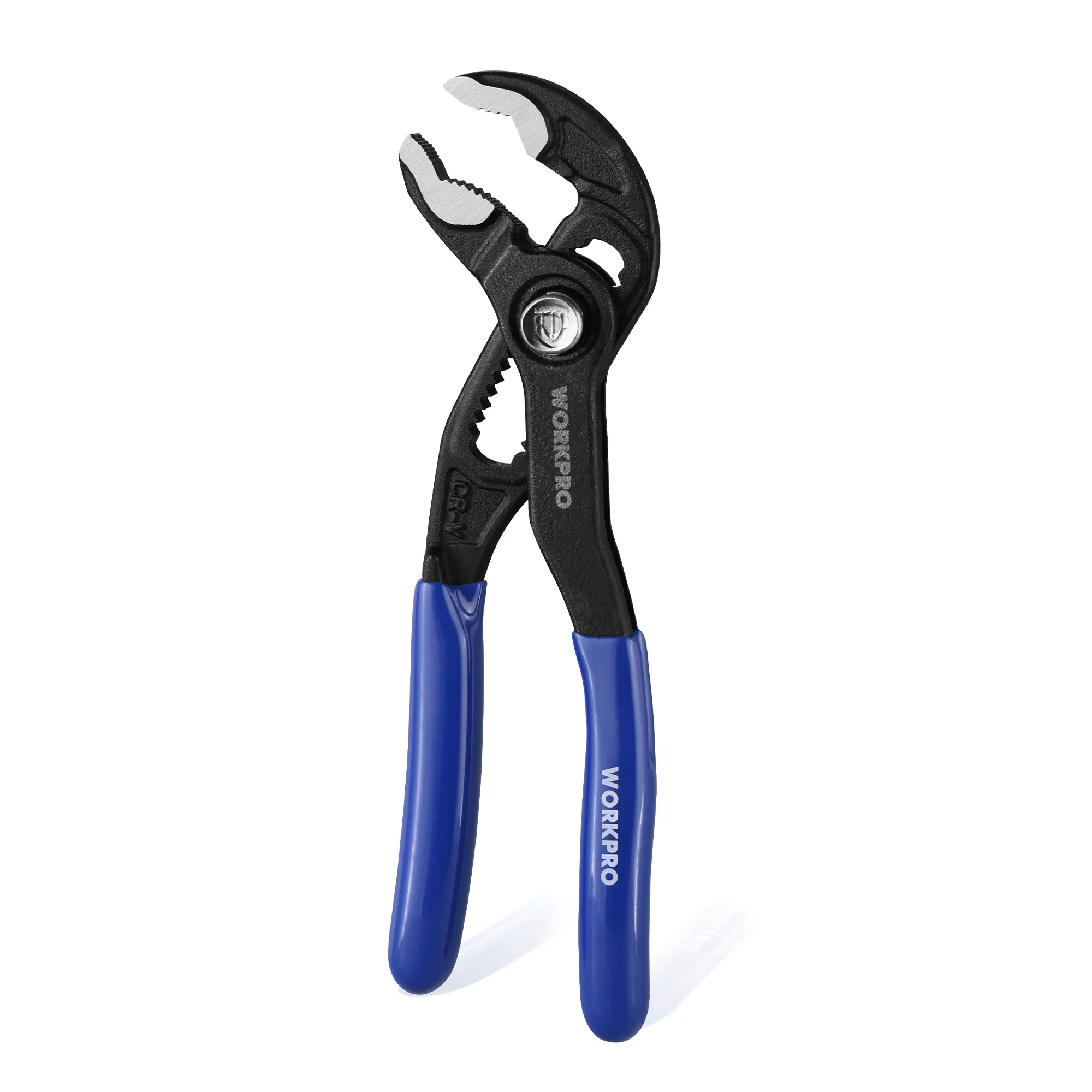WORKPRO 5-Inch Water Pump Pliers, CR-V Plumbing Lock Plier, Quick Adjust Groove Joint Pliers, V-Jaw Quick Release Push Lock Pliers with Comfortable Grips