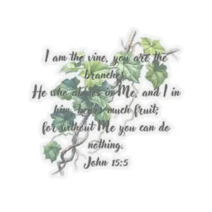 John 15:5 Grapevine Sticker