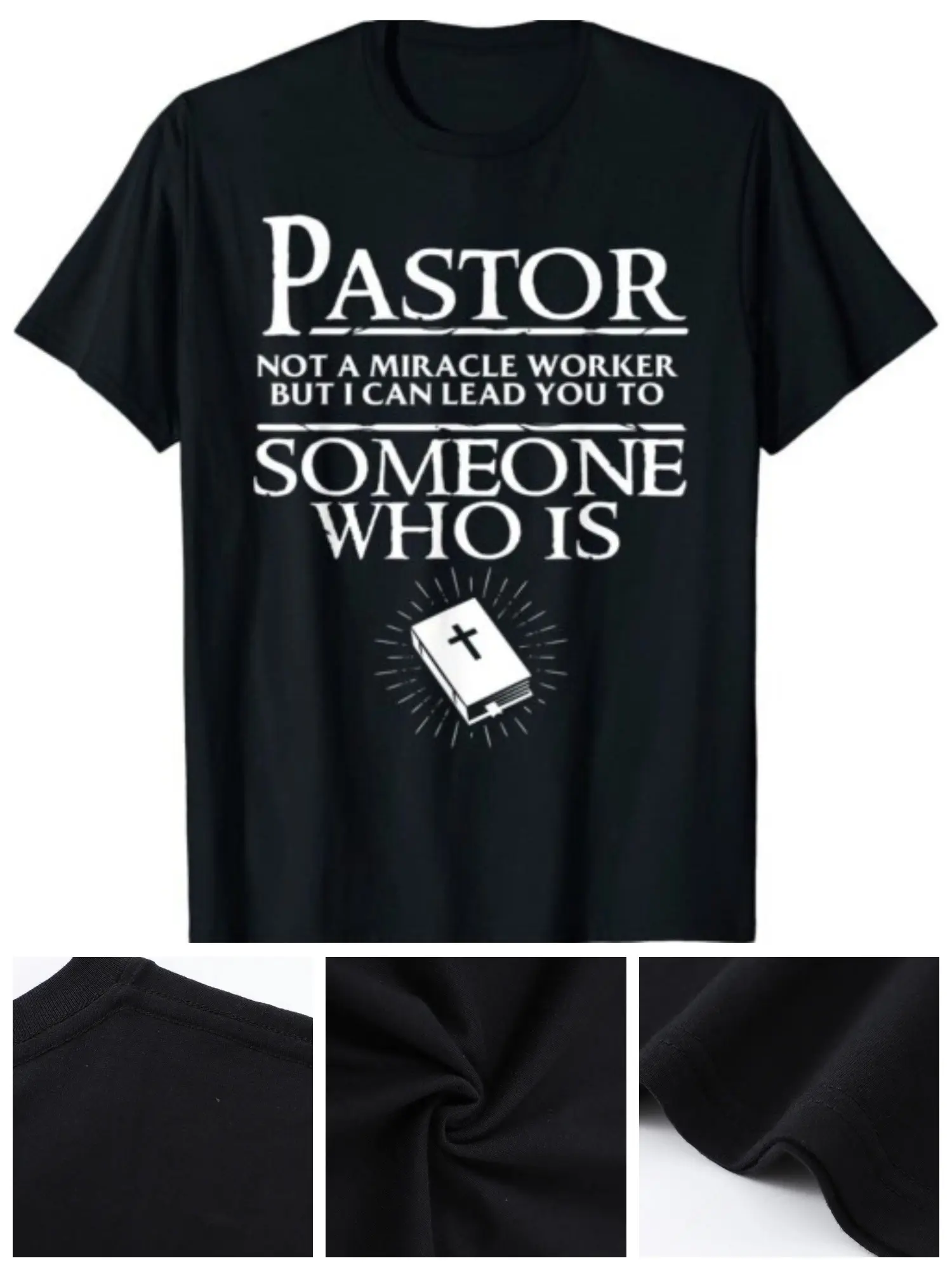 Funny Pastor Appreciation T-Shirt for Men - Christ unisex soft cotton short sleeve t shirt, vintage graphic casual tee for men women teens, perfect birthday holiday gift for camping travel gym daily street casual wear