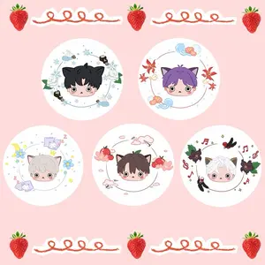 love and deepspace stickers kitty round