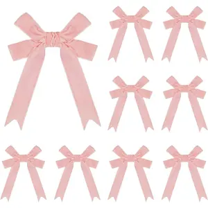 10 count  Ribbon Bow, 5 x 6.5Inch  Christmas Wreath Bow for Tree,  Wrapping, Wreaths, Garlands,  Decor, & Wedding Party Celebrations ()