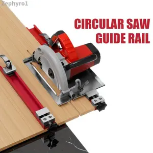 Adjustable Saw Guide Rail, Precision Aluminum Alloy Track, Circular Saw Guide Rail for Woodworking Machines, Durable Construction Tools AccessoryZephyroAB10TitanFix