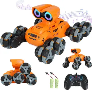 All-Terrain 8-Wheel RC Stunt Robot: Drift, Climb, Spin—All In One Toy!