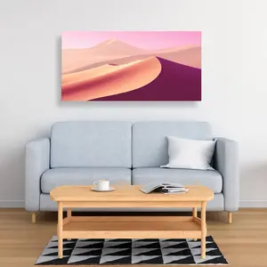 Conscious Sales C1RC2448QKPPPS 24 x 48 in. Calm Dunes - Pink Canvas Home Decor - Tranquil Wall Art