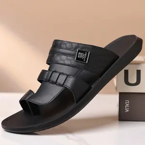 Minimalist Men's Summer Toe-Ring Slides – Stylish Split-Toe Design, Comfy & Versatile