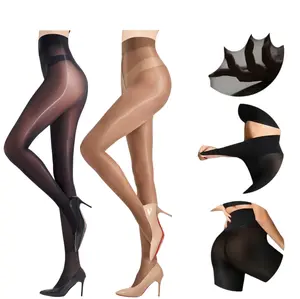 Women’s 20D ultra-thin transparent pantyhose — glossy full-length tights  oil-silk high-waist pantyhose, super-high elasticity design, tear-resistant pantyhose, summer women’s wear Fit Womenswear