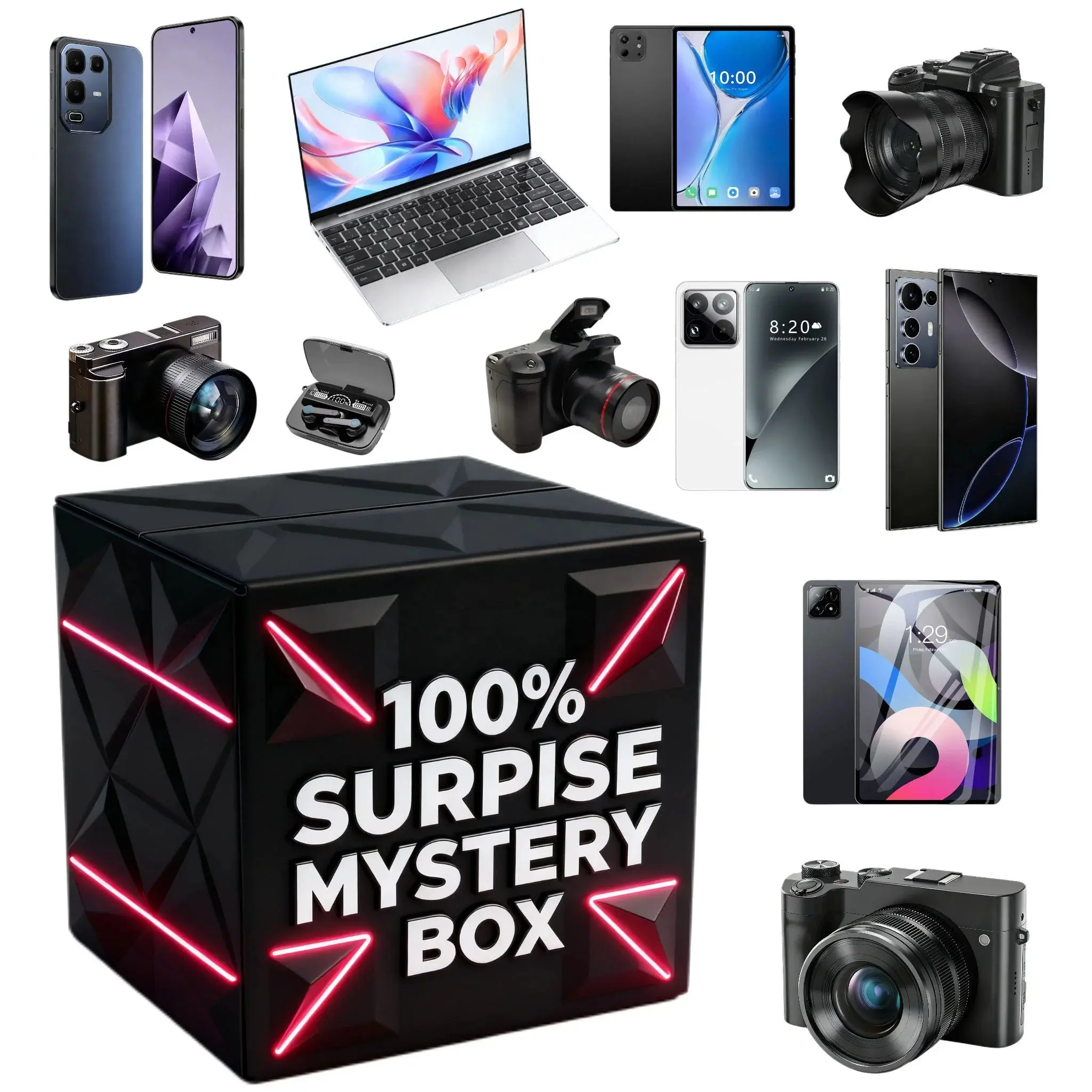 Electronics Mystery Box – 5 Surprise Gadgets with Camera & Wearable Tech