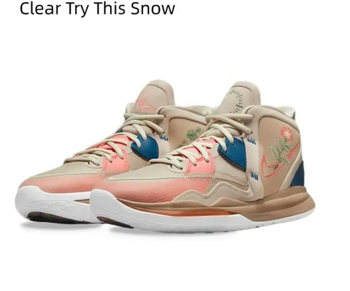 Mid-cut Clear Try This Snow Court Sneakers for All Genders, Padded Ankle Collar Shock Absorbing Trainers, Multi-grip Anti-slip Sole for Lateral Movement, Basketball Drills, Gym Fitness and All-day Casual Wear