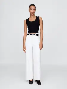 Gap Women's Curvy High Rise Stride Wide-Leg Ankle Jeans