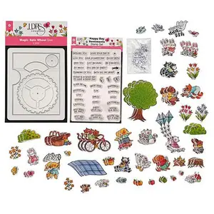Crafts & Sewing LDRS Creative Happy Days Interactive Spin-Card Kit