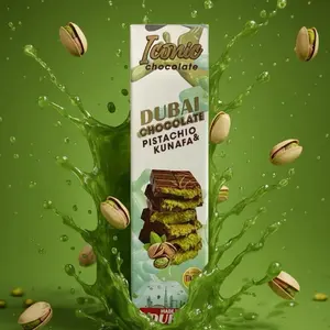 Iconic Chocolates Dubai Chocolate Pistachio & Kunafa Premium Edition 50 g Nutty Richness Delicate Crunch TIKTOK Made in Dubai Crunchy Dessert Snack