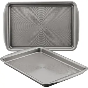 Bakeware Nonstick Cookie Pan Set, Cookie Sheets for Baking, 2-, Gray