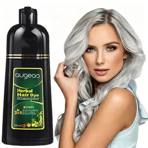 3-in-1 Magical Silvery Gray Herbal Shampoo 16.91oz| Herbal Nourishing Dye and Care All-in-One Easy Coloring One Bottle Solution Easily Achieve Charming Silvery Gray Hair Color! It's the Best Choice for Valentine's Day and Birthday Gifts