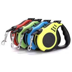 Retractable Dog Leash Automatic Telescopic Pet Lead 3M 5M One Button Lock Walking Leash for Small Dogs & Cats