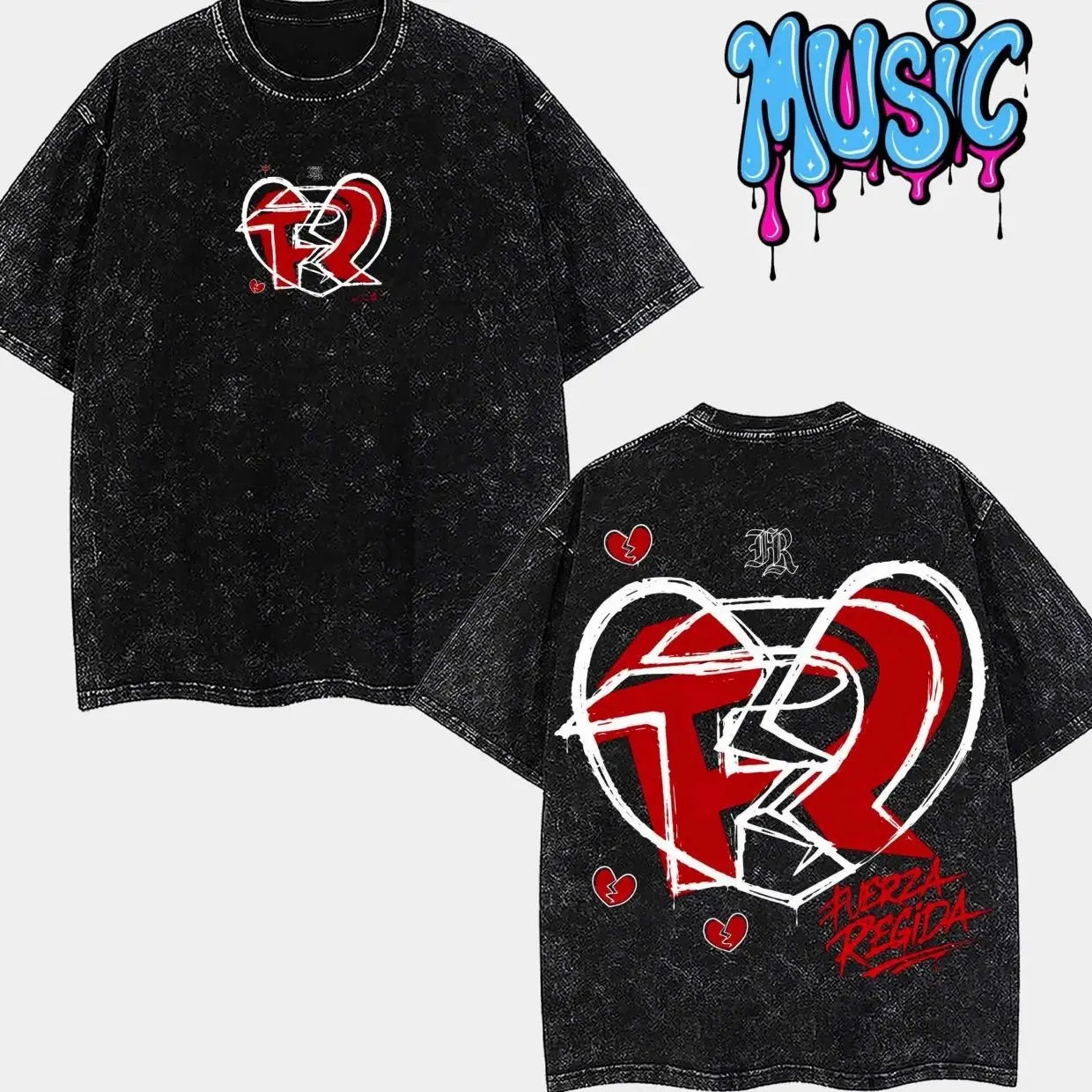 Fuerza Regida Collection Washed Oversized T-Shirt, 111XPANTIA & Pero No Te Enamores Graphic Tee Collection, Corridos Tumbados Regional Mexican Music Shirt, Double Sided Heavy Cotton Acid Wash , Unisex Fan MerchSweatshirt Gift Top