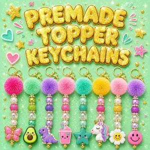 Pre-made topper keychains