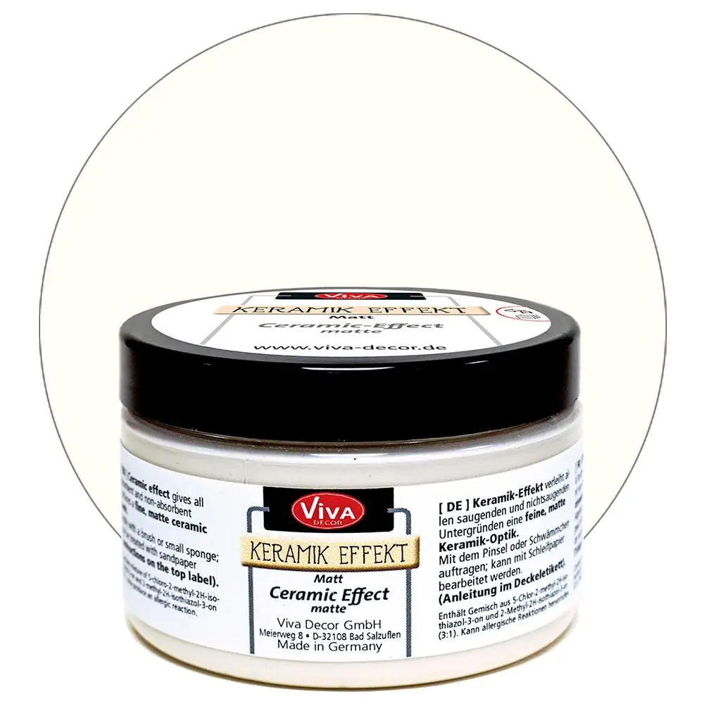 Viva Decor Ceramic Effect Matt Paint - 150ml Old White
