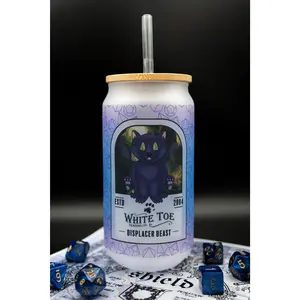 Dungeons & Dragons 18oz Frosted Glass Can Tumbler - Displacer Beast