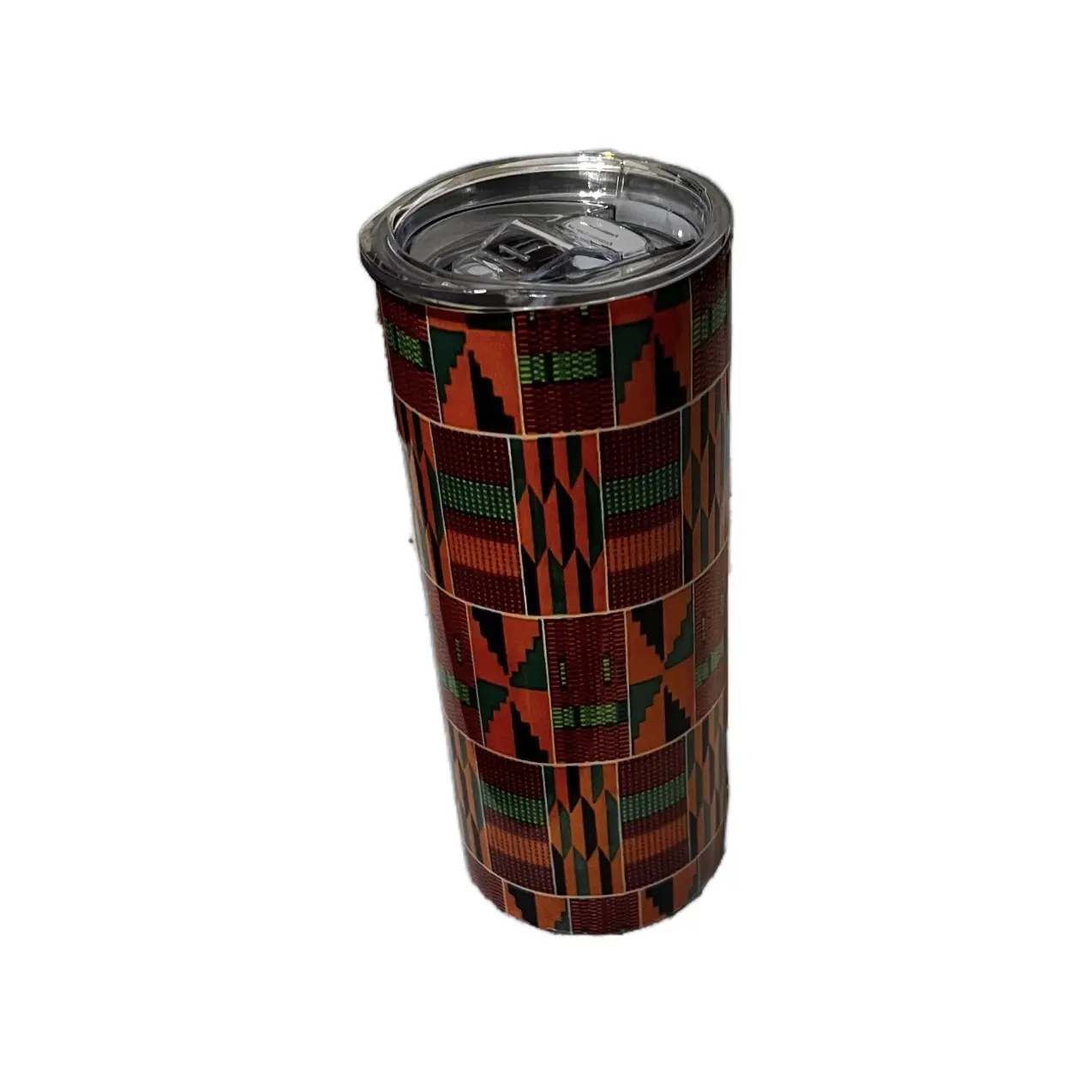 Kente Fabric Pattern Tumbler Unbreakable