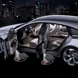 2PCS Custom Car Brand Car Door Lights, LED Projector Car Door Step Courtesy Welcome Lights, 3D LED Car Welcome Lights Lamp Fits for Most Brand