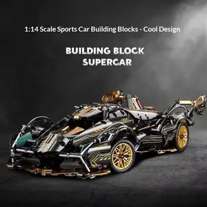 New Toy Bugatti Knight Building Blocks Compatible Lego Racing Car Model Remote Control Racecar, Kids Toys, Collectible Models