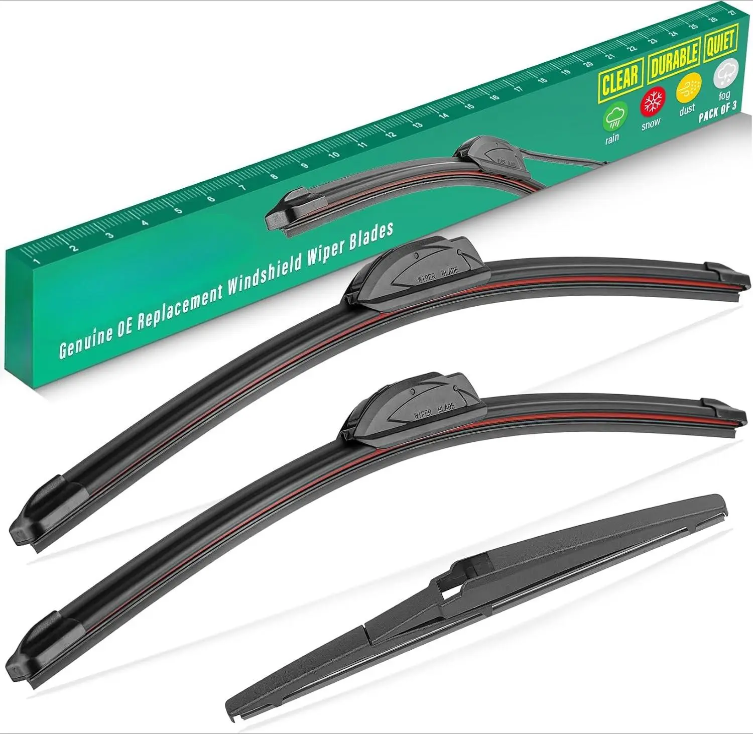 DIBMS Windshield Wiper Blade Replacement for Hyundai Palisade 2020-2025 | Fits LEXUS GX460 2011-2023, Toyota Grand Highlander 2024-2025, Palisade 2020-2025, 26"+20" Front & 12" Rear 3-Piece Set