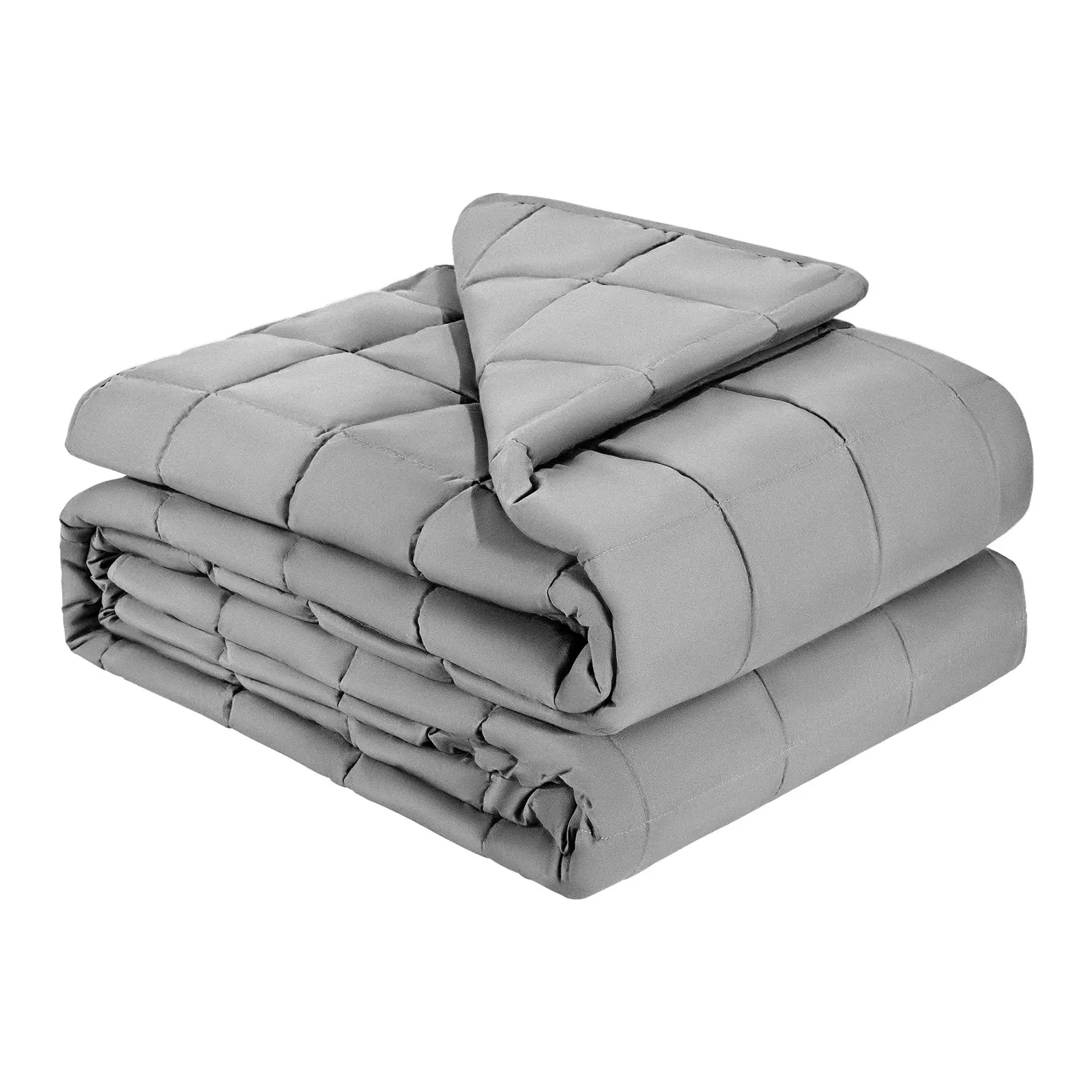 VEVOR King Size Weighted Blanket, 25 lbs, 88x104 in, Cooling Breathable Glass Bead Blanket with Quilted Stitch, OEKO-TEX Certified, All Seasons Use, for 250-310 lbs Adults, Anxiety & Stress Relief, Sleep Improvement, Grey, Certified By Oeko-Tex