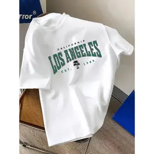 California Los Angeles Graphic Cotton T-Shirt, Perfect Valentine's Day Gift for Couples, Cute Oversized Fashion Tee for Daily Wear