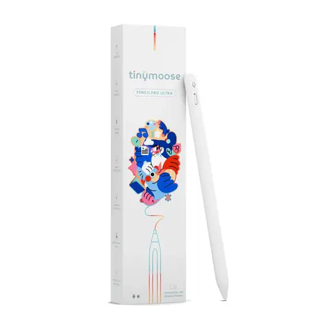 Tinymoose Pencil Pro Ultra Stylus Pen for iPad, Tablet & Smartphone Accessories, with Smart Switch Technology, Bluetooth Function - Alpine White