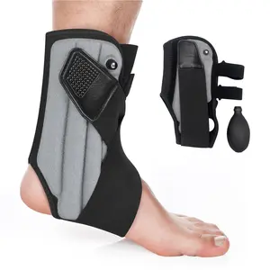 Adjustable Inflatable Ankle Support Brace, Breathable Stabilizer with Air Cushion for Daily & Sports Use