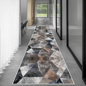 Abstract Art Marble Carpet for Living Room & Hallway, Easy Clean Balcony Kitchen Rug, Laundry Room Mat, Home Decor Runner