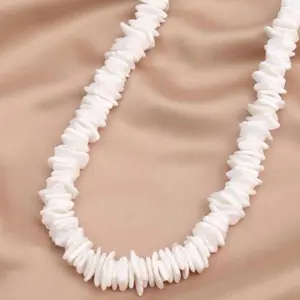 White Puka Shell Necklace for Women and Men - Fashionable Seashell Beaded Necklace