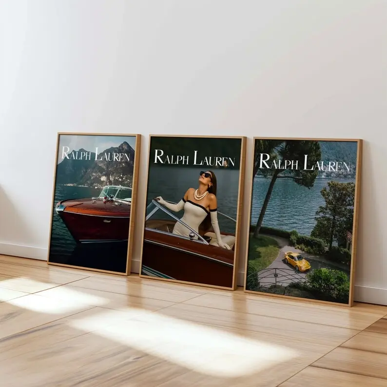 Set of 3 Vintage Fashion Magazine Posters, Luxury Fashion Prints, Classic Fashion Poster Set for Home Decor