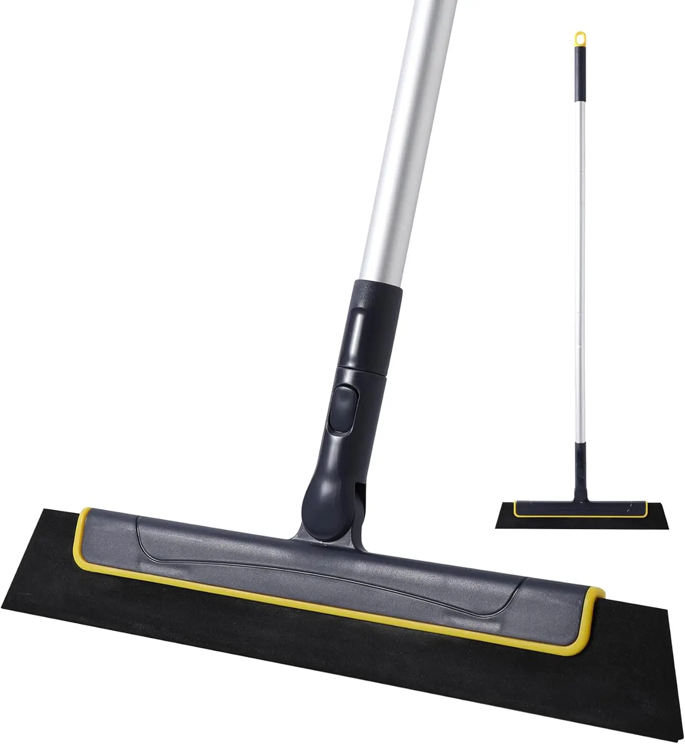 Yocada Adjustable Floor Squeegee – Long Handle EVA Foam Blade Cleaner for Shower, Kitchen & Windows