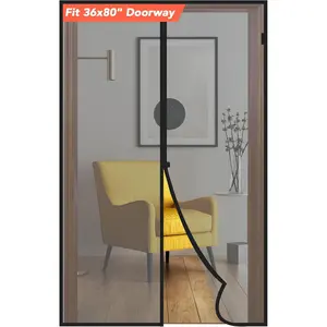 Screen Door- Fit up to 36 x 80" Door. Heavy-Duty Screen Door Mesh with Door Screen  Closure. Pet and  Friendly Patio Screen Mesh, Easy to Install