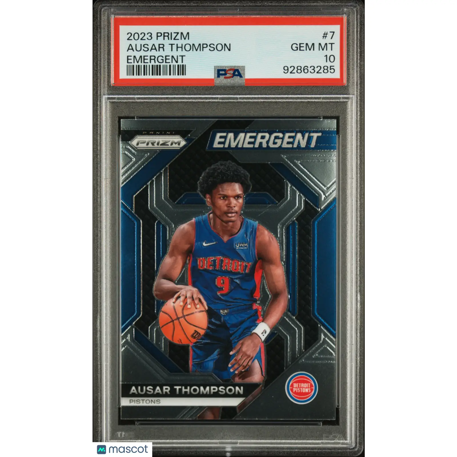 Ausar Thompson PSA 2023 Panini Prizm Emergent #7 10