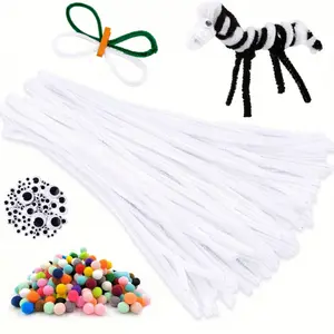 200 pieces of white upgraded encrypted twist sticks for DIY craft projects, more suitable for beginners