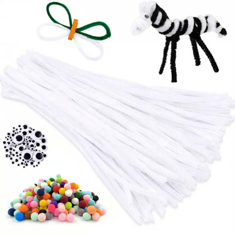 200 pieces of white upgraded encrypted twist sticks for DIY craft projects, more suitable for beginners