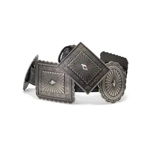 Women's Oval and Rectangle Concho Belt Women's Oval and Rectangle Concho Belt