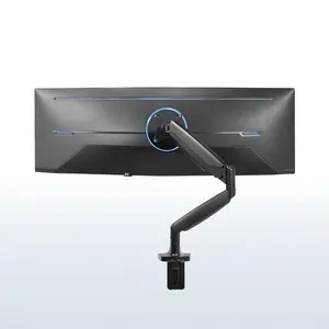 Pneumatic Arm Single Ultrawide Monitor Desk Mount - Up to 40" Screens