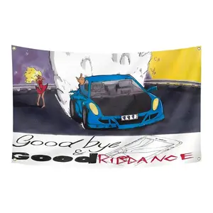 Juic Flag 3*5 Feet Hip Hop Rapper Goodbye and Good Riddance Rapper Tapestry for Bedroom Living Room Dorm Wall Decor